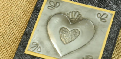 Pewter Heart Journal by Sandy Griffiths from Sandy Craft Studio