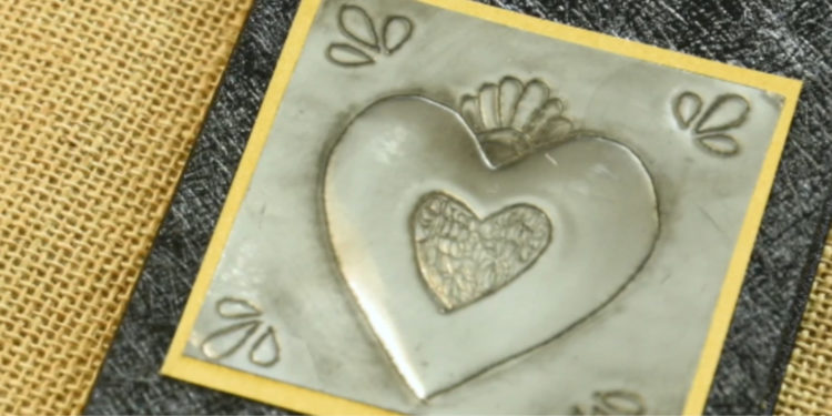 Pewter Heart Journal by Sandy Griffiths from Sandy Craft Studio