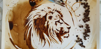Coffee Art Lion Step by Step Tutorial