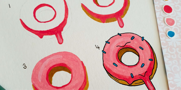 How To Paint Doughnuts Gouache