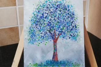 Spring Tree Acrylic Painting