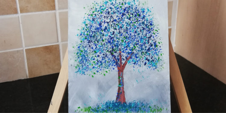 Spring Tree Acrylic Painting