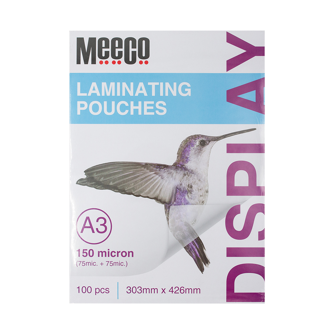 MEECO LAMINATING POUCH A3 150MIC 100’S